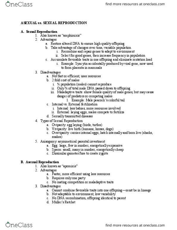 AN SC 431W Lecture Notes - Lecture 2: Point Mutation, Allantois, Hysterectomy thumbnail