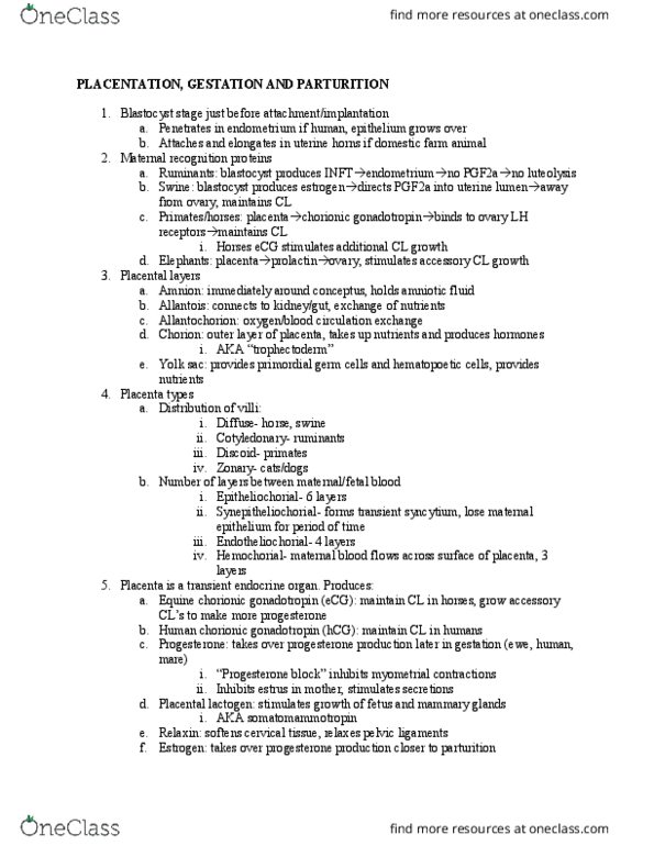 AN SC 431W Lecture Notes - Lecture 29: Allometry, Antibody, Colostrum thumbnail