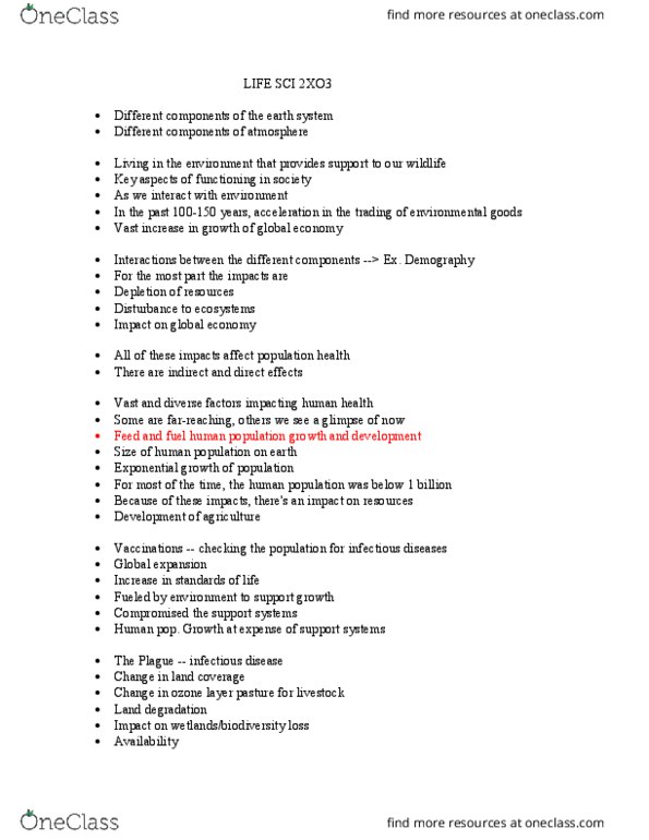 LIFESCI 2H03 Lecture Notes - Lecture 2: Planetary Boundaries, Exponential Growth, Land Degradation thumbnail