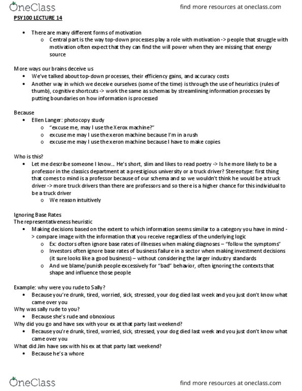 PSY100H1 Lecture Notes - Lecture 14: Black Lungs, Collateral Damage, Carbon Offset thumbnail