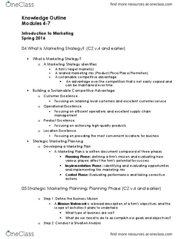MKTG 1001 Lecture Notes - Lecture 2: Marketing Mix thumbnail