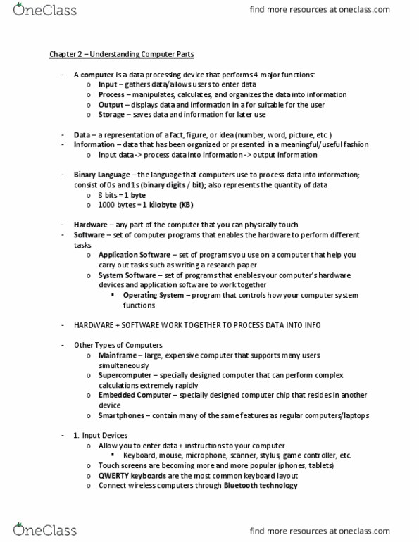 CIS 1200 Lecture Notes - Lecture 2: Central Processing Unit, Readwrite, Repetitive Strain Injury thumbnail