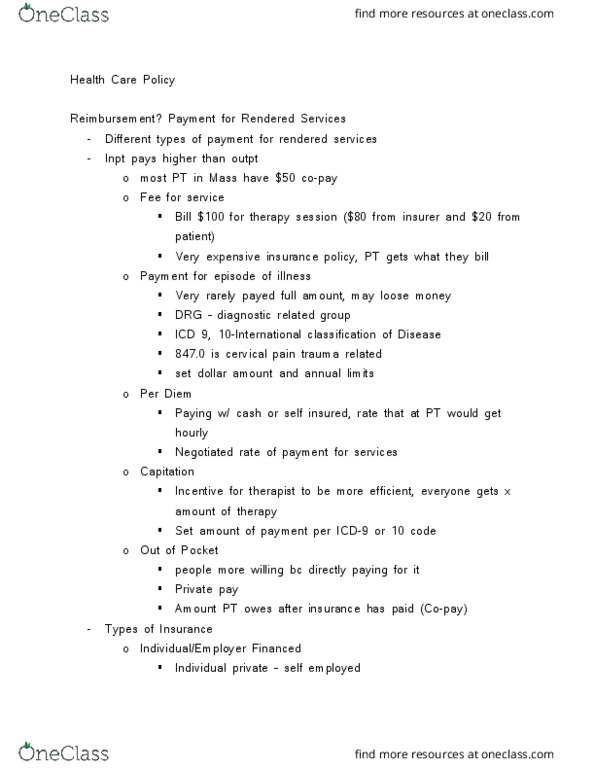 PT 5101 Lecture Notes - Lecture 2: Medical Record, Health Insurance Portability And Accountability Act, Bachelor Of Business Administration thumbnail