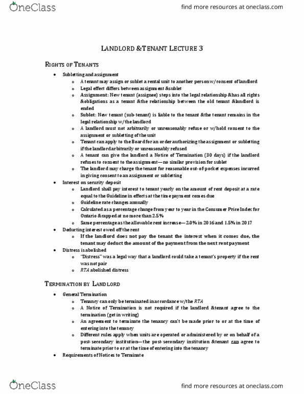 Law 2101 Lecture 3: Landlord tenant law lecture 3 thumbnail