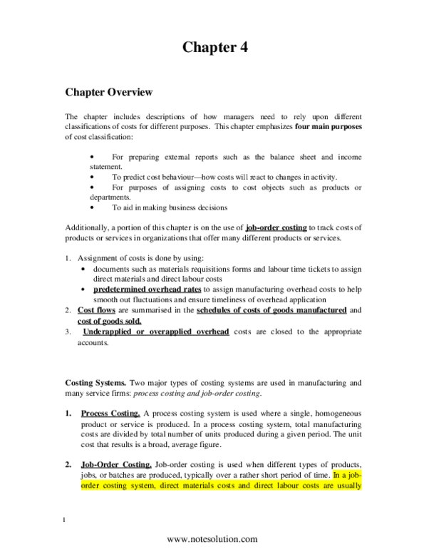 ACC 410 Chapter Notes - Chapter 4: Timesheet, Total Absorption Costing, Income Statement thumbnail