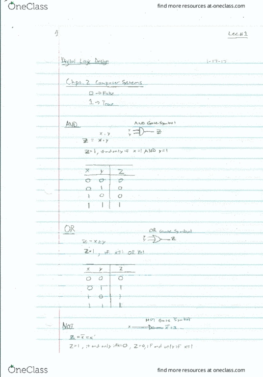 EE 2501 Lecture 1: Binary Logic and Gates thumbnail