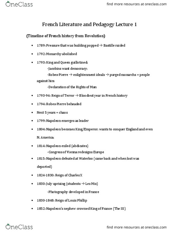 MUS 3242 Lecture Notes - Lecture 1: Maximilien Robespierre, Impressionism, Color Photography thumbnail