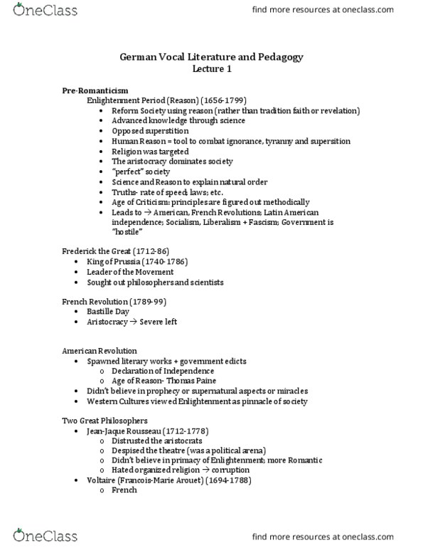 MUS 3241 Lecture Notes - Lecture 1: Latin American Wars Of Independence, Aristocracy, Moses Mendelssohn thumbnail