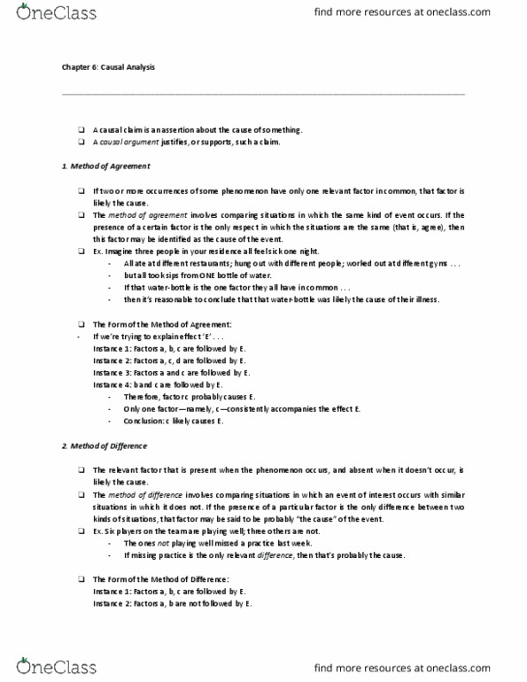 PHI 1101 Lecture Notes - Lecture 6: The Control Group, Childrens Hospital, Bone Density thumbnail