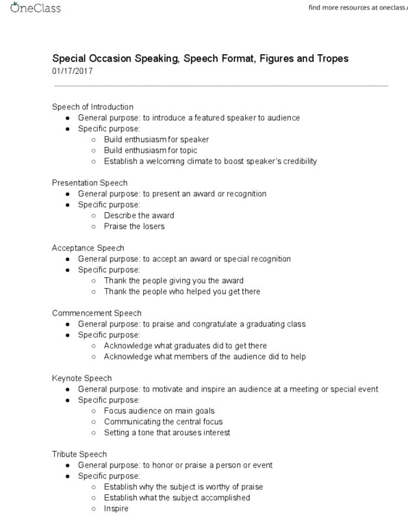 COMS 102 Lecture Notes - Lecture 3: Simile, Synecdoche, Alliteration thumbnail