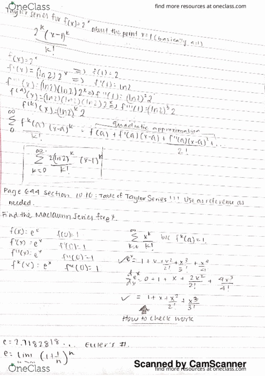 MATH 13 Lecture 4: Representations of Taylor Series//Binomial Series// Series of e//Euler's Method thumbnail