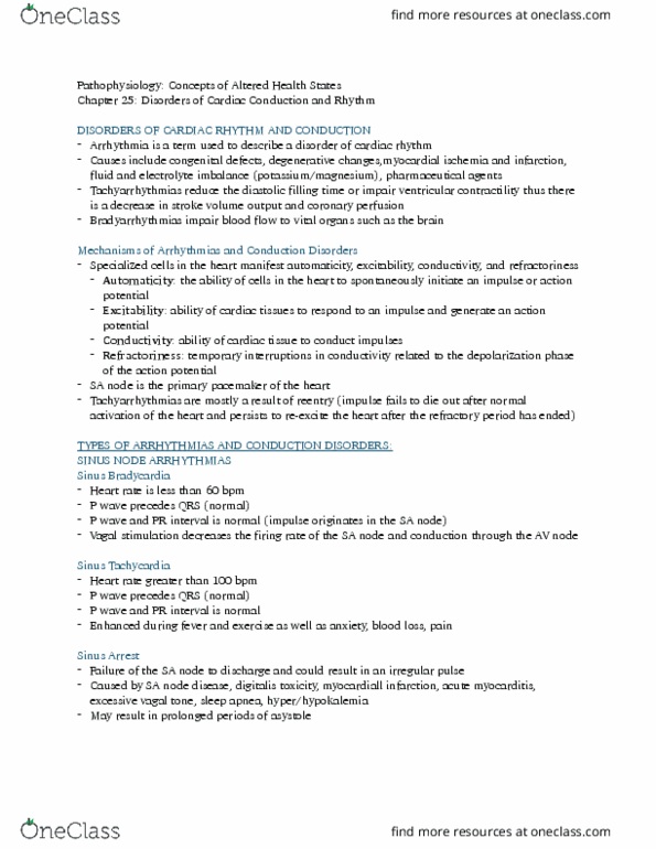 PAT 20A/B Chapter Notes - Chapter 25: Atrial Flutter, Vagal Tone, Qrs Complex thumbnail