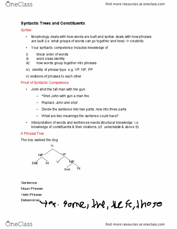 LING 1001 Lecture Notes - Lecture 15: Broke Hall, Part Of Speech, Binoculars thumbnail