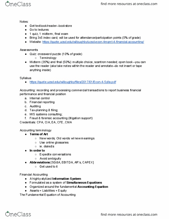 econ 4 financial accounting notes