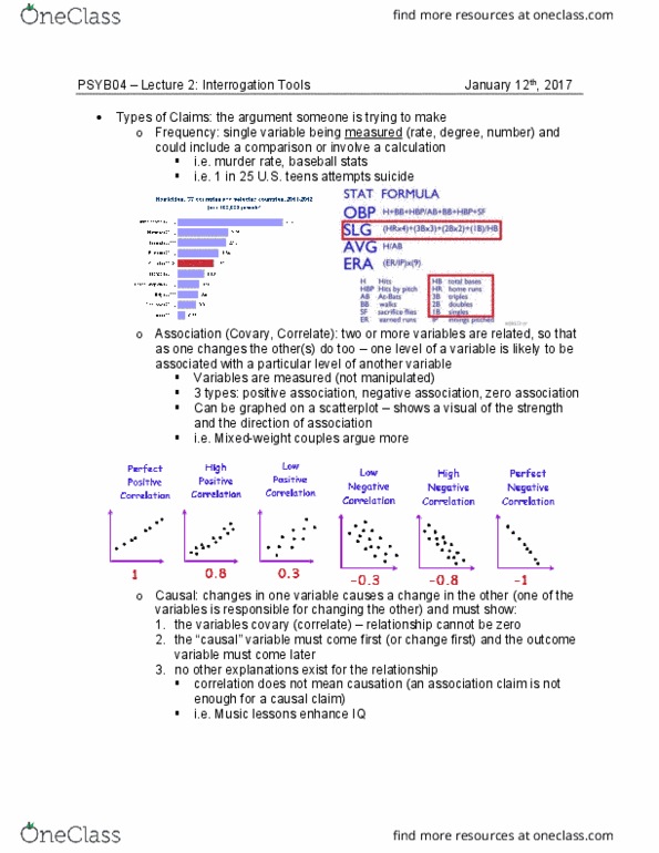 PSYB04H3 Lecture Notes - Lecture 2: Type I And Type Ii Errors, Statistical Significance, Scatter Plot thumbnail