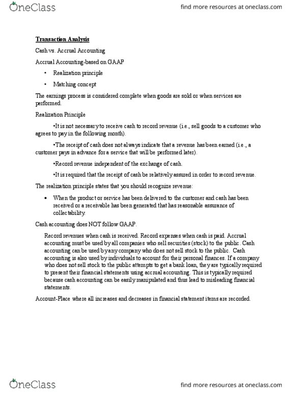 ACCTMIS 2200 Lecture Notes - Lecture 2: Accrual, Financial Statement thumbnail