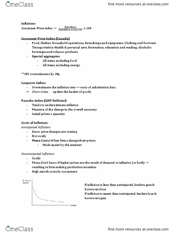 ECON 1100 Lecture Notes - Lecture 4: Gdp Deflator thumbnail