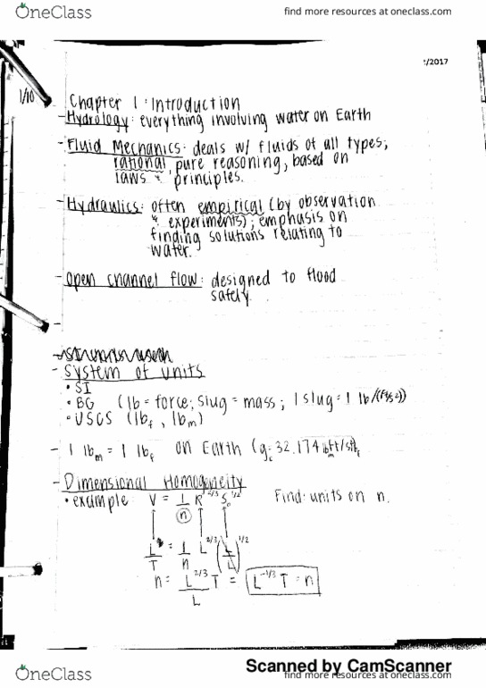 CEGR 3143 Lecture 1: Hydraulics & Hydrology Introduction & Fluid Properties thumbnail