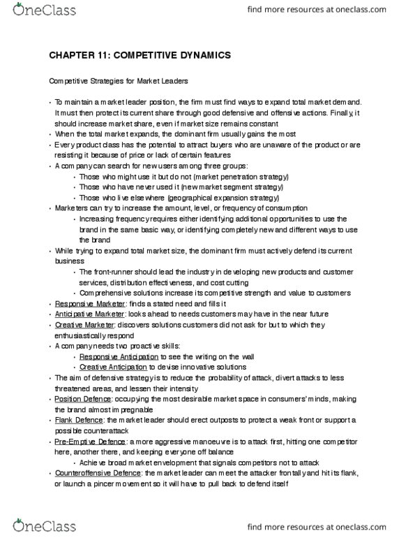 MKT 702 Chapter Notes - Chapter 11: Hundred Days Offensive, Pincer Movement, Root Mean Square thumbnail