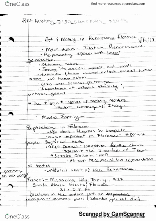 ART-2130 Lecture 1: art history 2130 Lecture notes 1 thumbnail