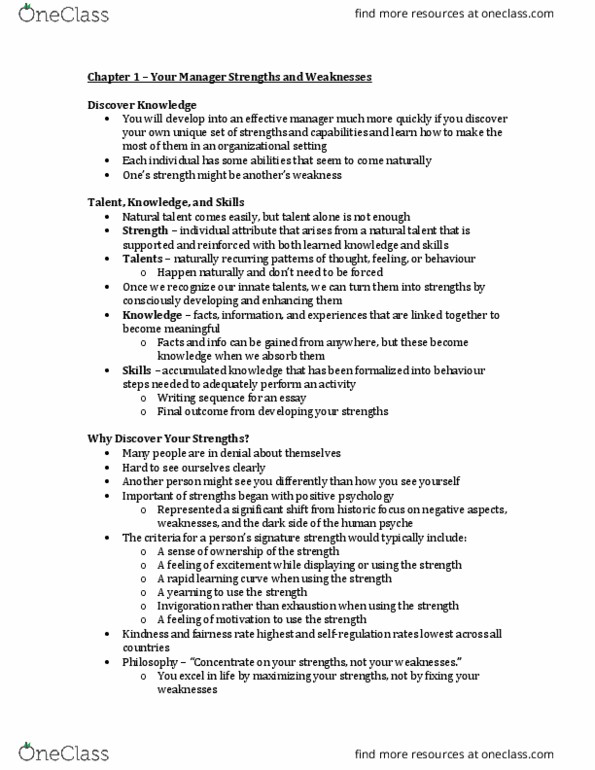 ADMN 2010H Chapter Notes - Chapter 1: Rational Basis Review, Positive Psychology, Energy Level thumbnail