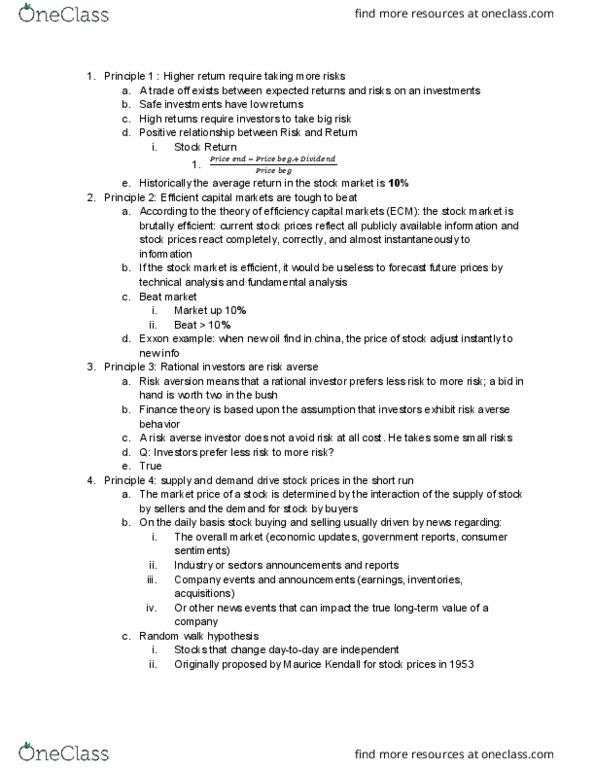 FIN 301 Lecture 2: 1/12 Principles of Finance thumbnail