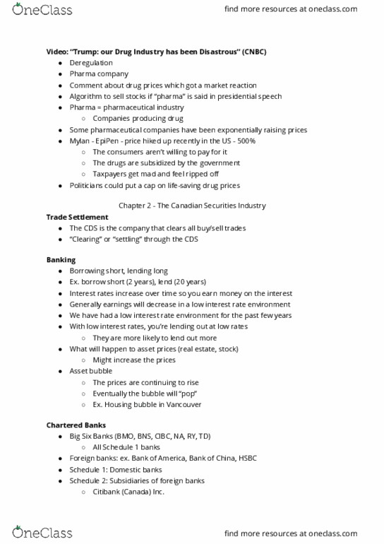 AFM121 Lecture Notes - Lecture 4: Canada Deposit Insurance Corporation, Credit Union, Vehicle Insurance thumbnail