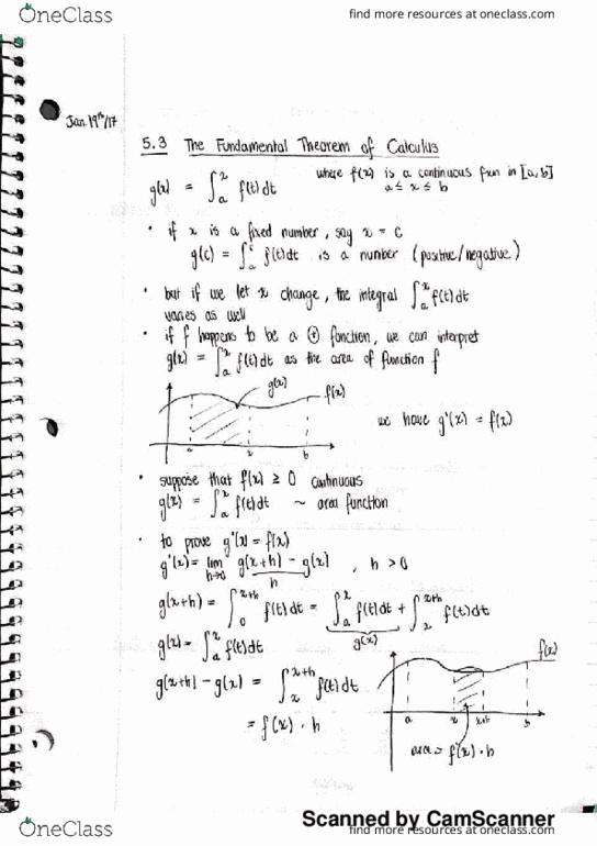 MATH 101 Lecture 5: 5.3 The Fundamental Theorem of Calculus thumbnail