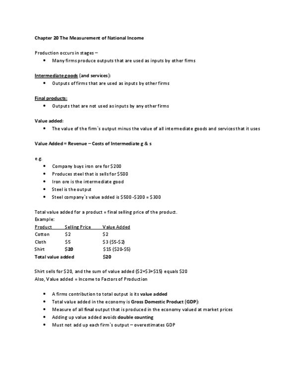 ECON 1P92 Lecture Notes - Factor Cost, Iron Ore, Retained Earnings thumbnail