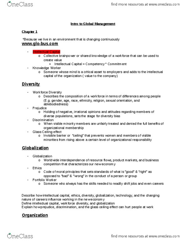 JSB381 Lecture Notes - Lecture 3: Intellectual Capital, Visible Minority, Natural Environment thumbnail