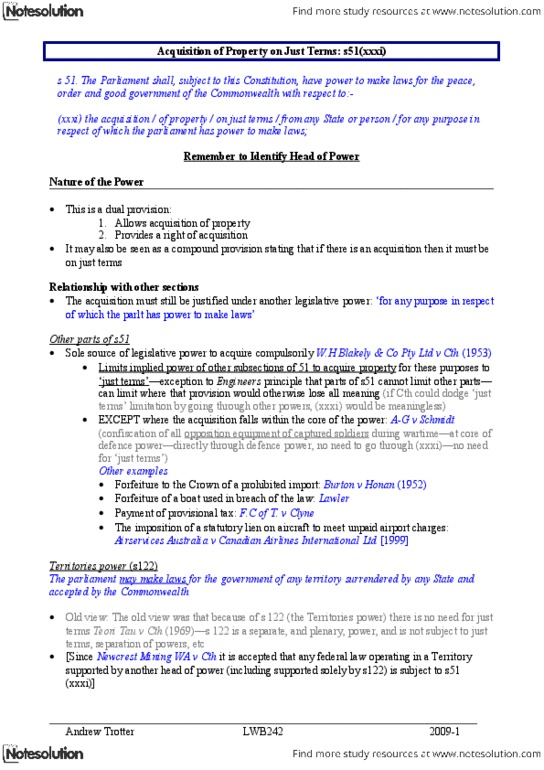 JSB171 Lecture 1: 6.1 [51(ii)&99, (xxxi), 92, 117] Express Federal Guarantees thumbnail