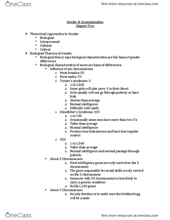 COMM 4135 Lecture Notes - Lecture 2: Y Chromosome, The Fluid, Sociobiology thumbnail