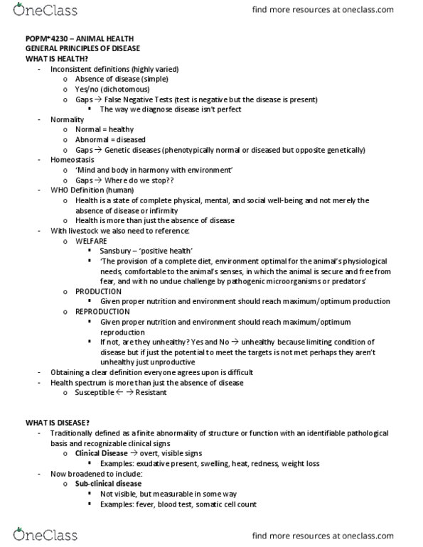 POPM 4230 Lecture Notes - Lecture 1: Rabies Virus, Lyme Disease, Herd Immunity thumbnail