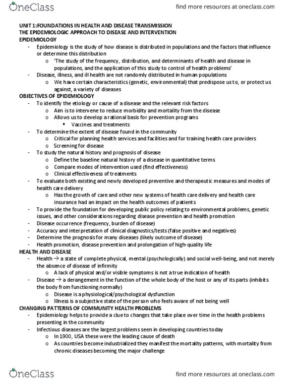 POPM 3240 Lecture Notes - Lecture 1: Postpartum Infections, Percivall Pott, Genetic Epidemiology thumbnail