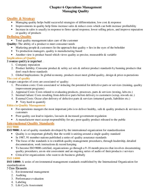 FARE 3310 Chapter Notes - Chapter 6: Customer Retention, Fuel Dispenser, Iso 9000 thumbnail