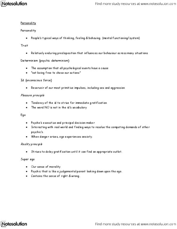 PSY1011 Lecture Notes - Erogenous Zone, Punching Bag, Genital Stage thumbnail