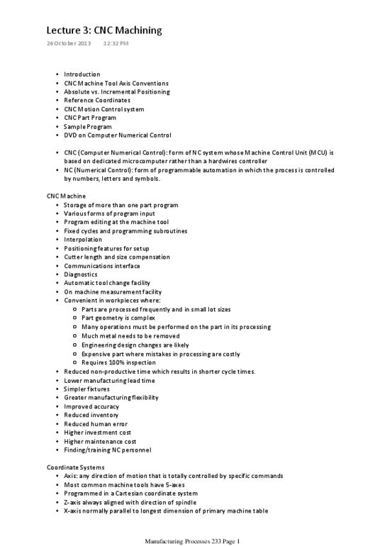 308806 Lecture Notes - Lecture 3: Machine Tool Builder, Cartesian Coordinate System, Limit Switch thumbnail