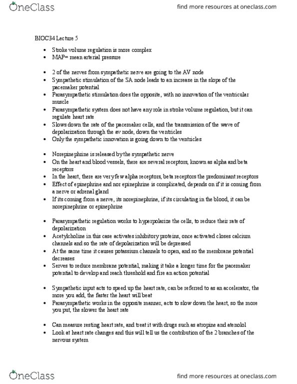 BIOC34H3 Lecture Notes - Lecture 5: Adrenal Medulla, Medulla Oblongata, Pacemaker Potential thumbnail