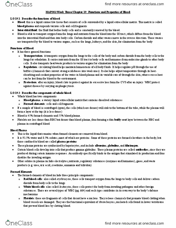 Nursing HAP201 Chapter Notes - Chapter 19: Bone Marrow, Natural Killer Cell, Progenitor Cell thumbnail