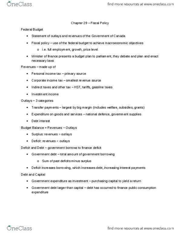 LAWS11-321 Lecture Notes - Lecture 4: Real Wages, Loanable Funds, Real Interest Rate thumbnail