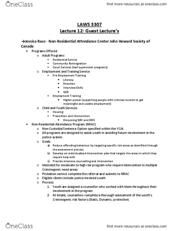 LAWS 3307 Lecture Notes - Lecture 12: Anger Management thumbnail