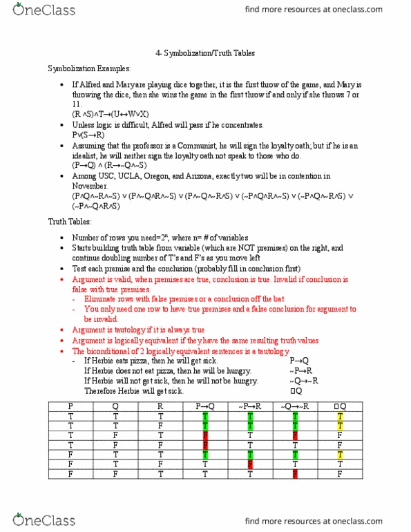 PHILOS 31 Lecture 4: Symbolization-Truth Tables thumbnail