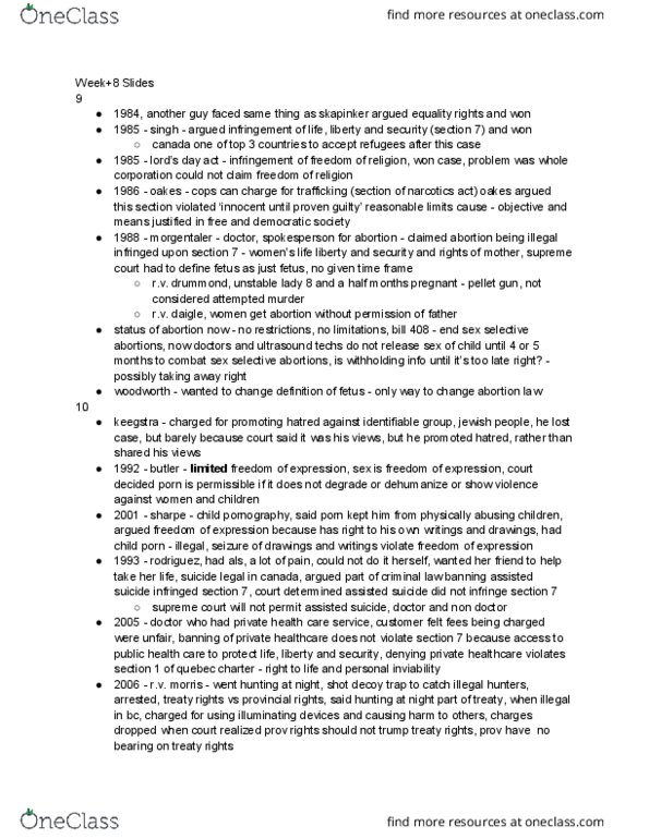 POLS 1400 Lecture Notes - Lecture 8: Fetus thumbnail