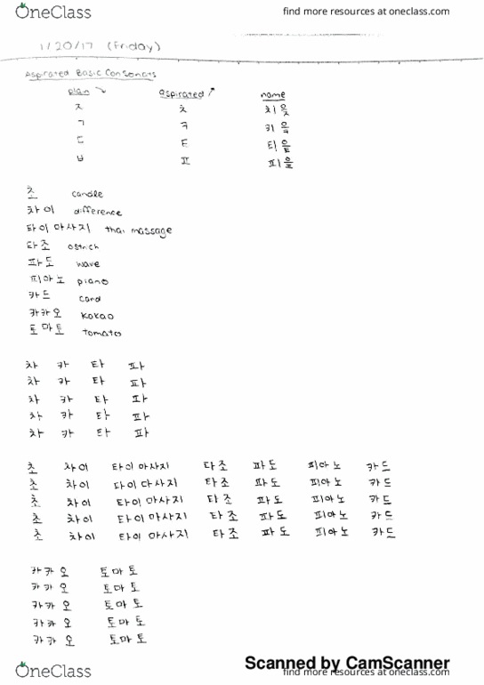 KOREAN 1A Lecture 3: 3-jan20(friday) thumbnail