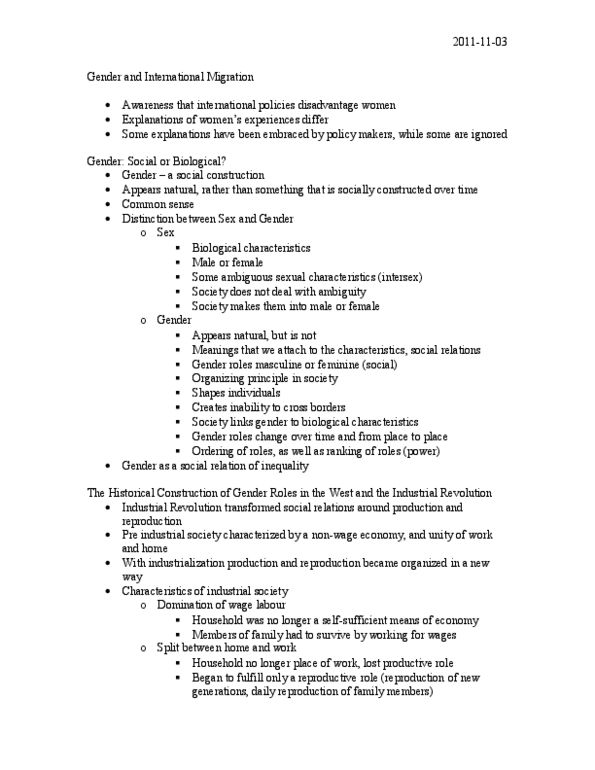 SOSC 1130 Lecture Notes - Social Relation, Devaluation, Public Sphere thumbnail