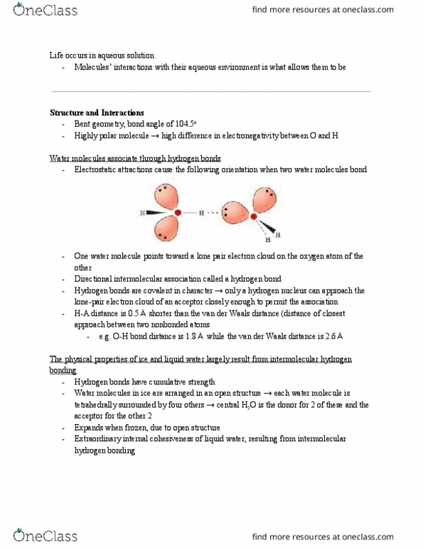 BCH 2333 Chapter Notes - Chapter 2a: Relative Permittivity, Dielectric, Electrolyte thumbnail