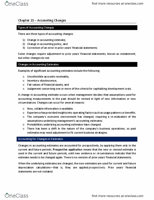 AFA 500 Lecture Notes - Lecture 4: Financial Statement, Retained Earnings, Income Statement thumbnail