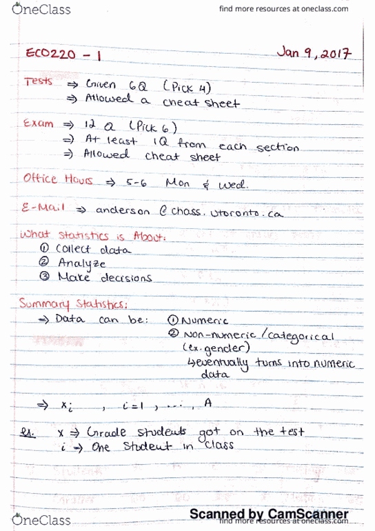 ECO220Y5 Lecture 2: ECO220 - Gordon Anderson - Winter Session - Lecture 2 - Jan 11 thumbnail