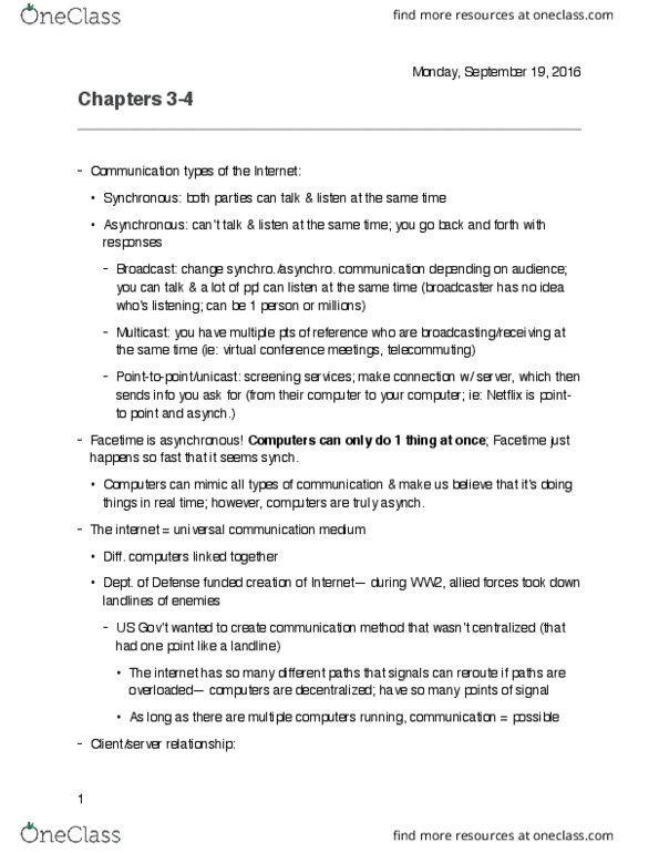 01:198:170 Lecture Notes - Lecture 4: Local Area Network, Internet Protocol, Facetime thumbnail