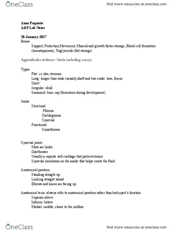 ATTR 25057 Lecture Notes - Lecture 1: Haematopoiesis, Growth Factor, Coccyx thumbnail